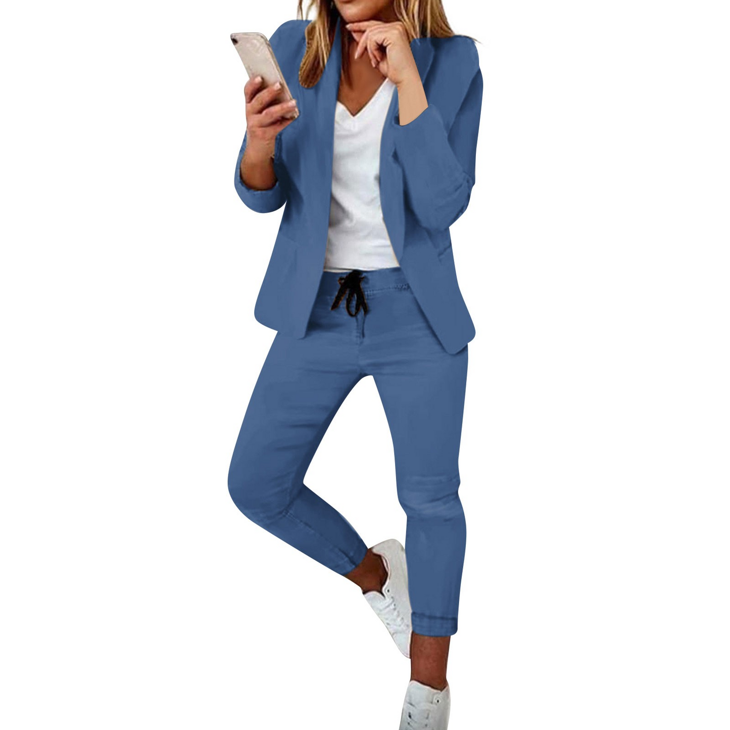 Levoire | Ensemble Blazer Chic & Pantalons Bleu