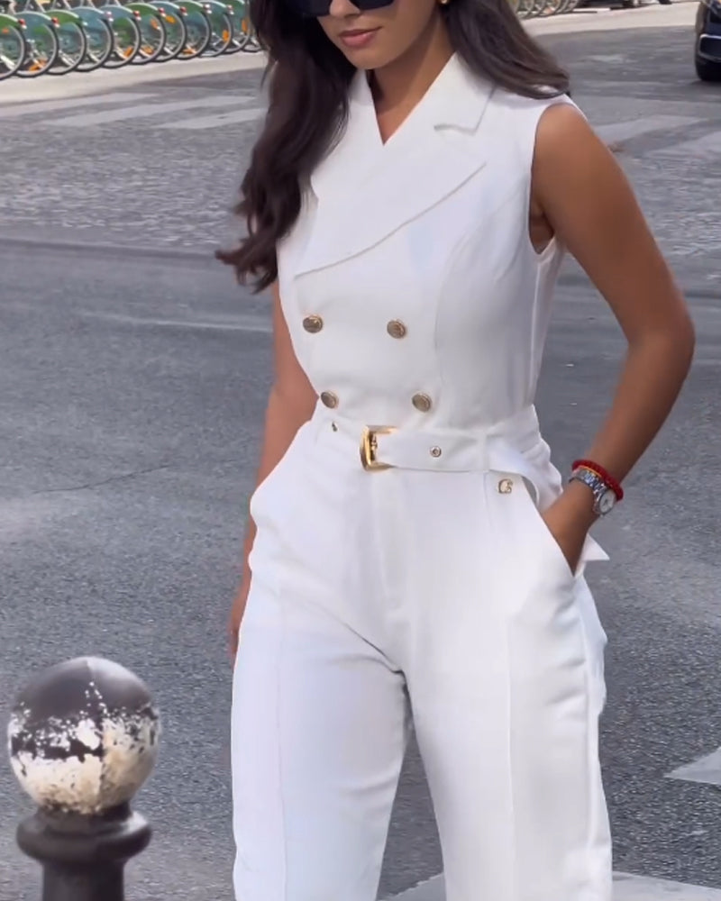 Levoire | Combinaison Sans Manches À Double Bouton