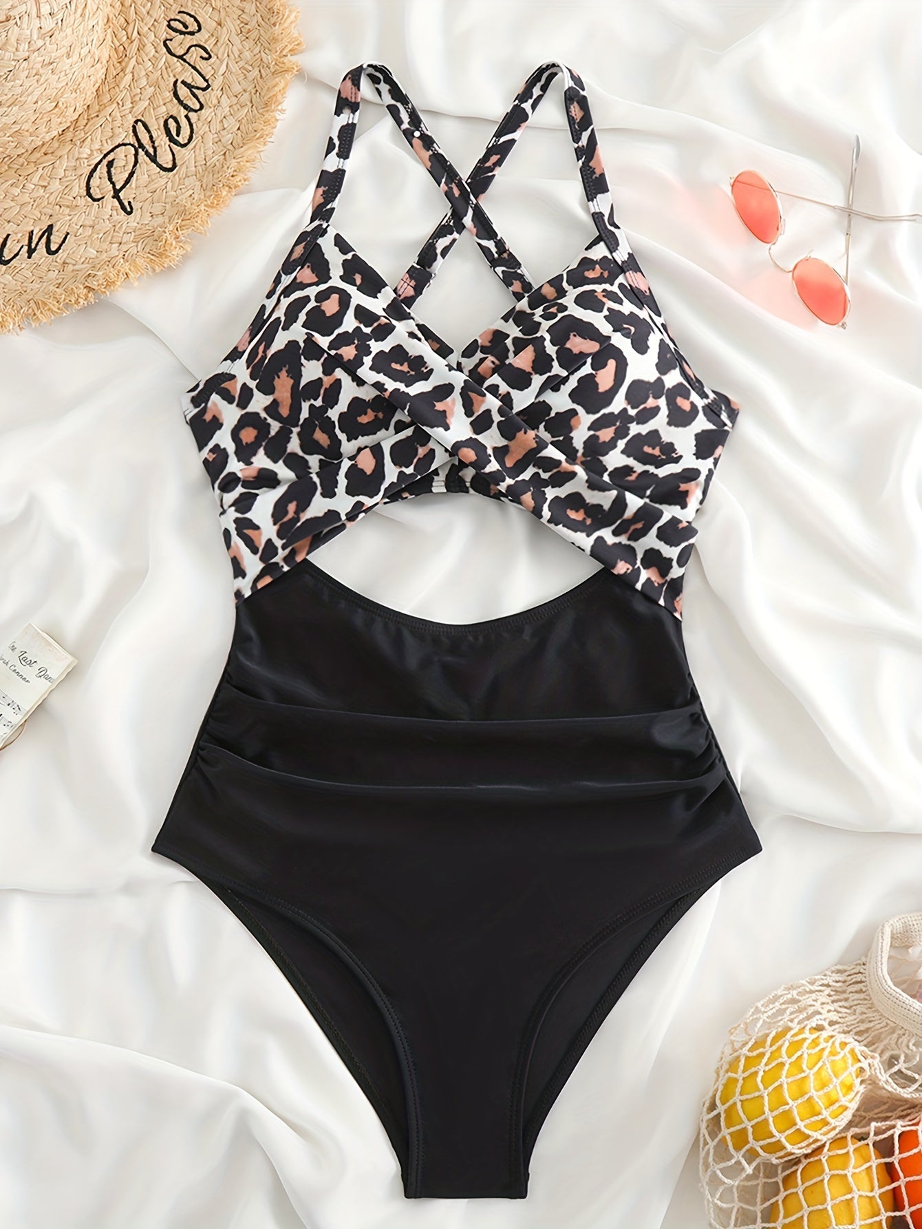 Levoire | Combinaison À Découpe Croisée Rayée Pour Femmes Khaki