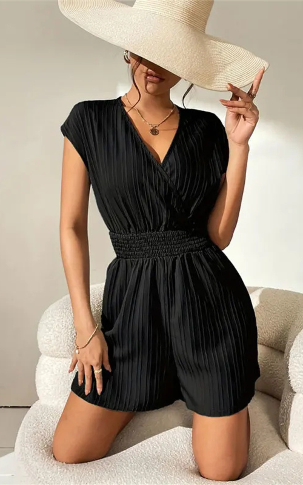 Levoire | Robe D'Été Élégante Pour Femmes Avec Nœud Et Poches Noir