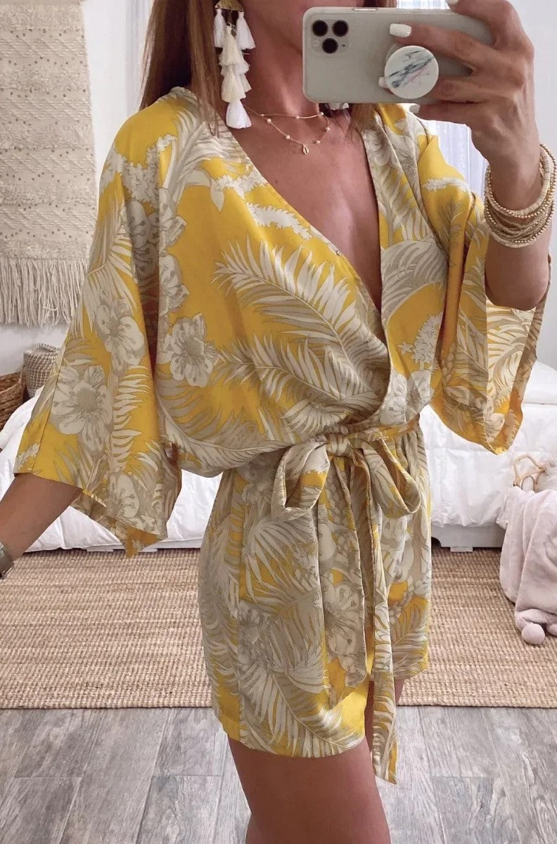 Levoire | Combinaison Elegante Coupe Ample Femmes Jaune