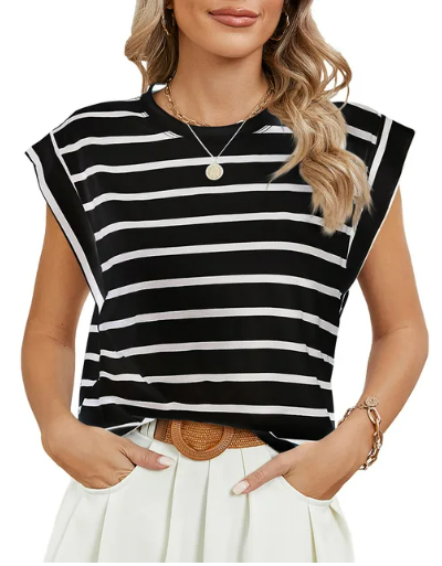 Levoire | T-Shirts D'Été Pour Femmes À Manches Courtes Et Encolure Ronde Raidat 1