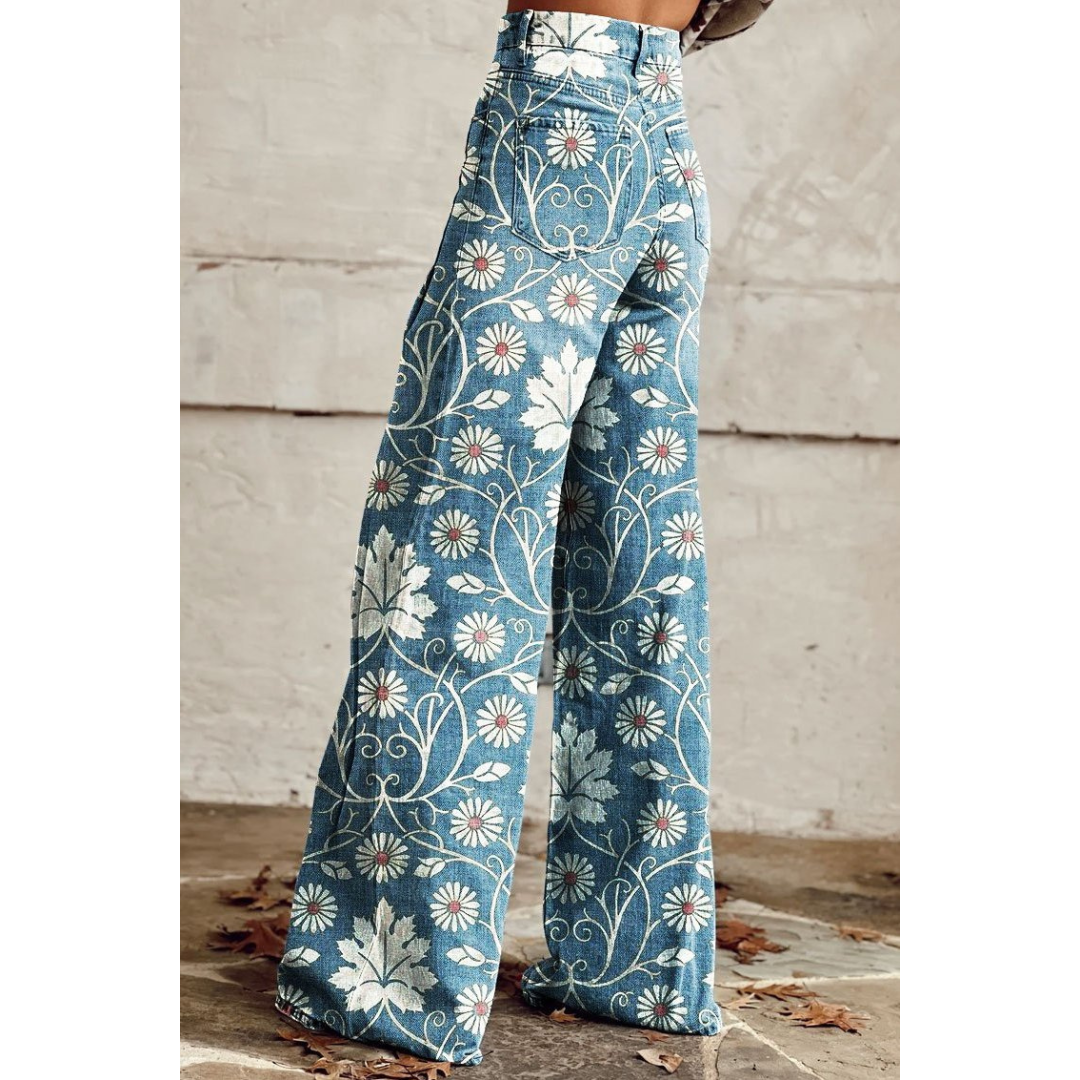 Levoire | Pantalon Femme Large À Motifs Floraux