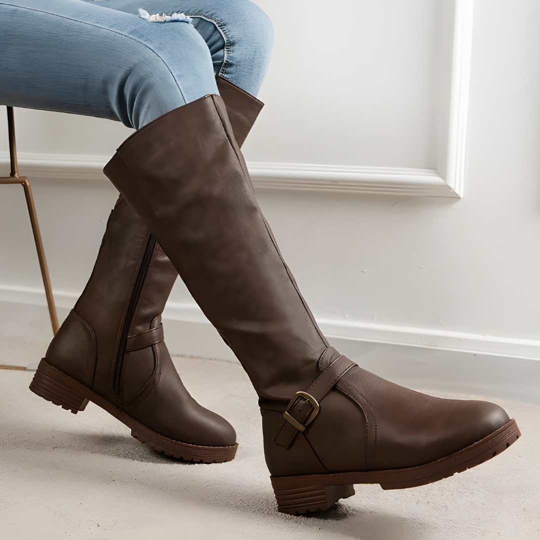 Levoire | Bottes élégantes jusqu'au genou Marron