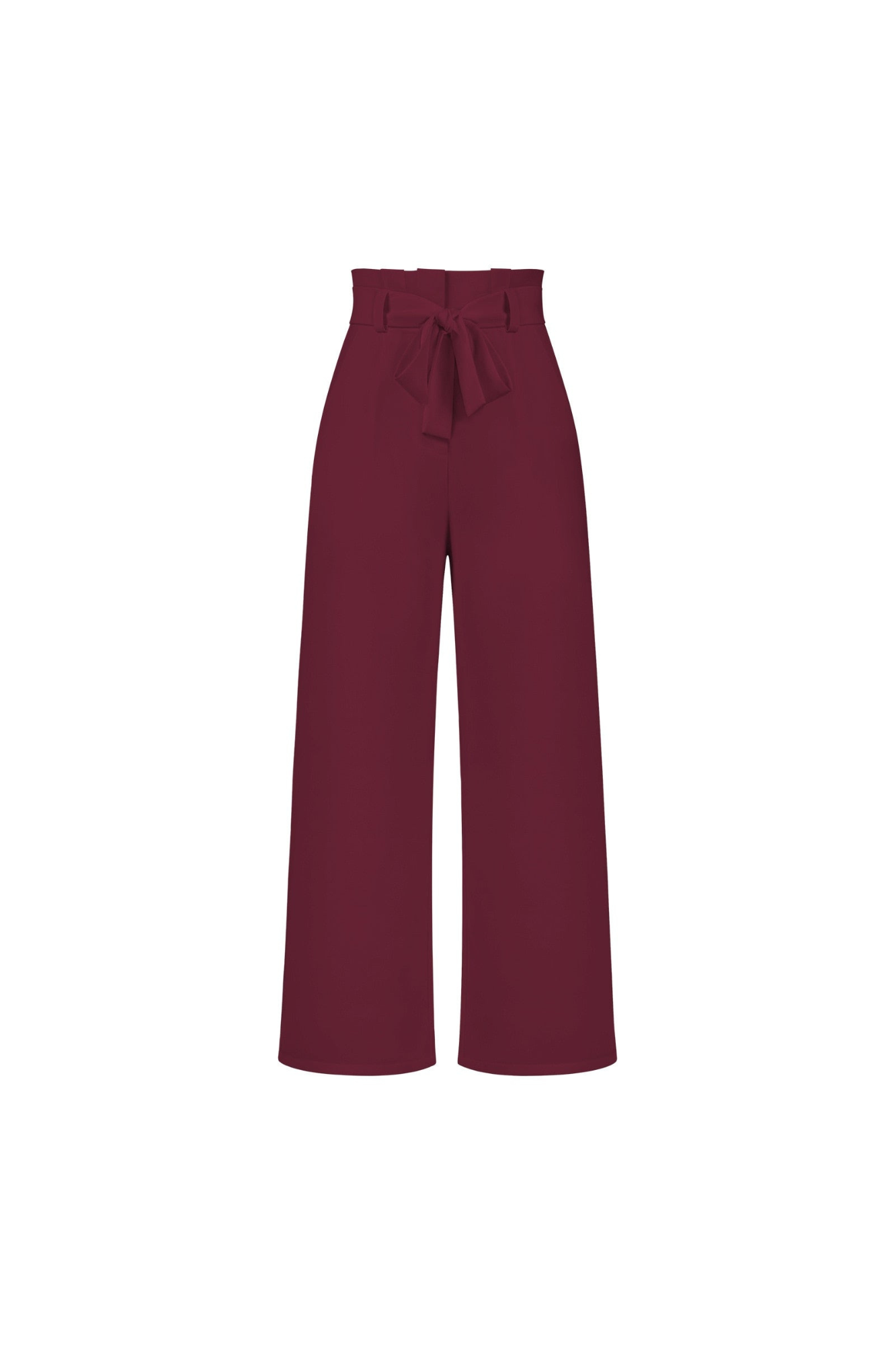 Levoire | Pantalon En Lin Pour Femmes Long Rot Bordeaux