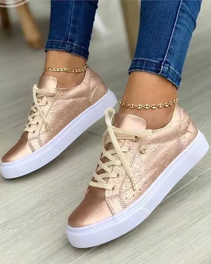 Levoire | Sneakers Avec Détail Doré Rosa Or