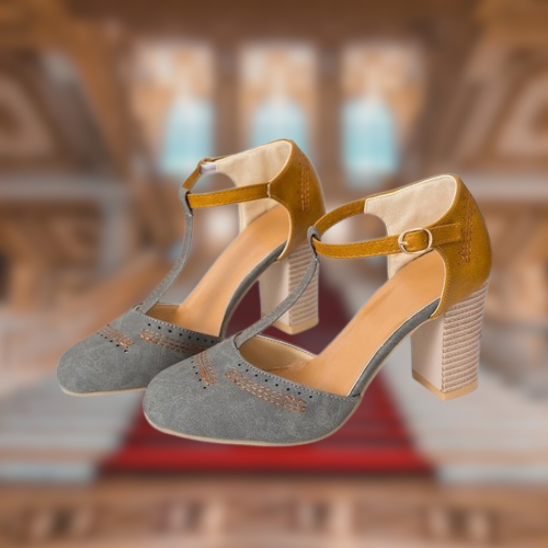 Levoire | Tacco fermé en style rétro Gris