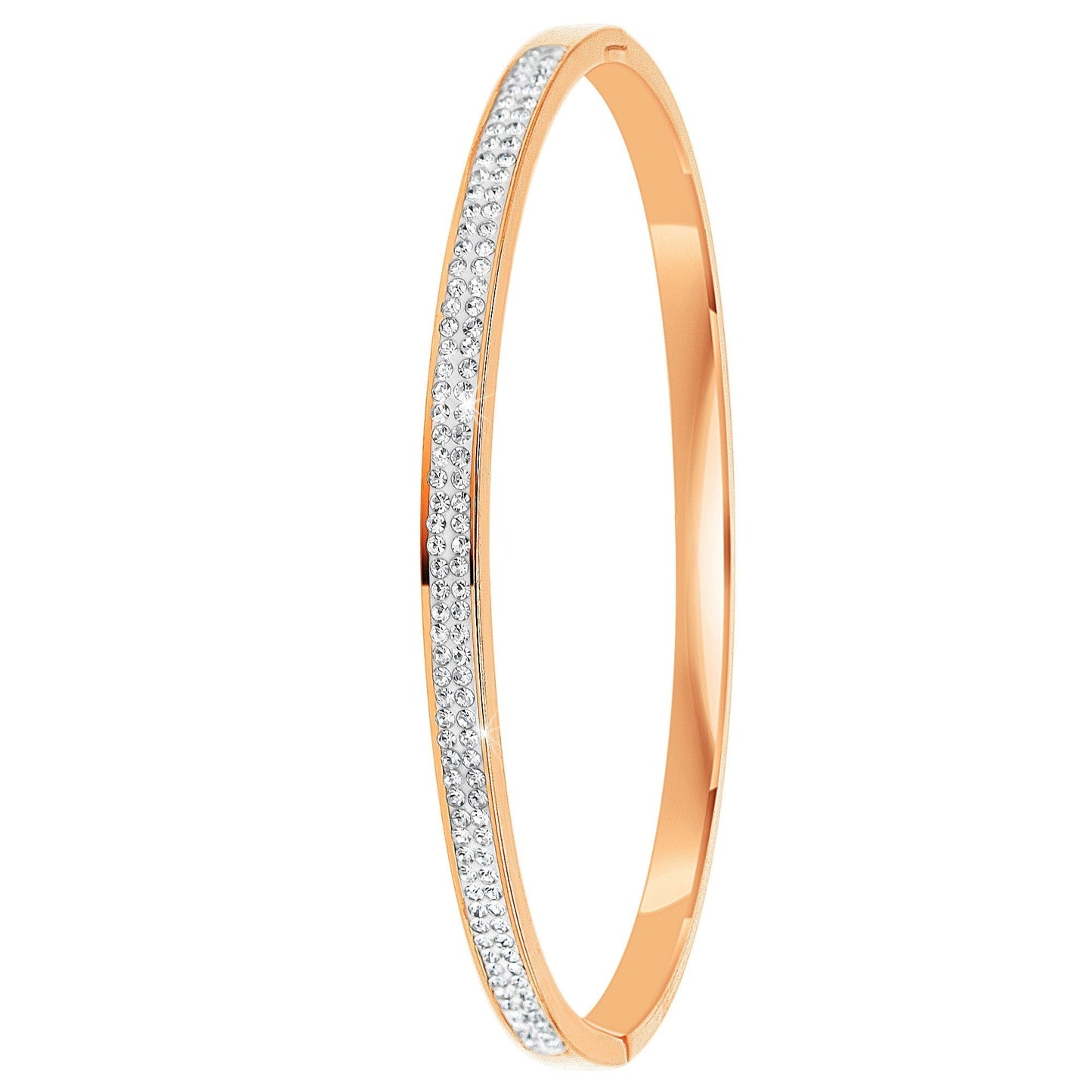 Levoire | Bracelets Trio en Acier Inoxydable plaqué Argent ornés de Cristaux Scintillants - Livraison Offerte