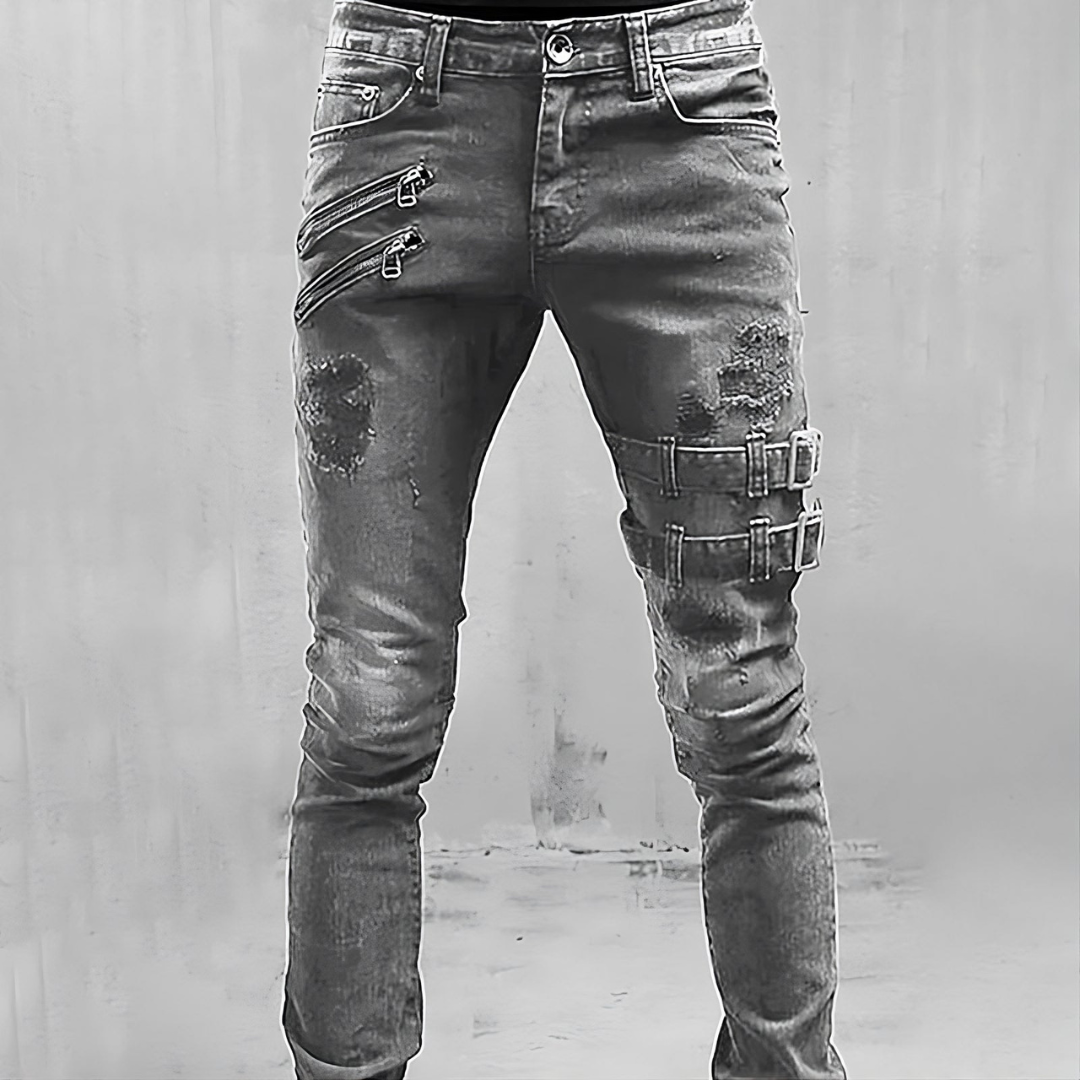 Levoire | Jeans En Denim Pour Hommes Gris