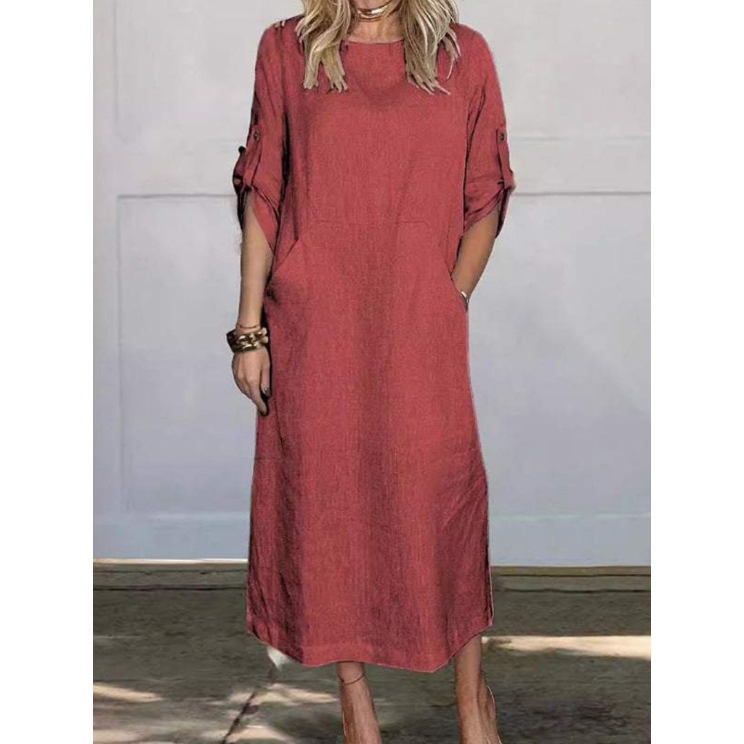 Levoire | Robe Maxi Decontractee Coupe Detendue Femmes Rouge