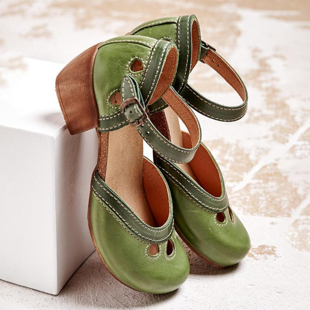 Levoire | Chaussures À Levoire | Talons Découpés À Lanières Réglables Pour - Femmes - Confortable Vert