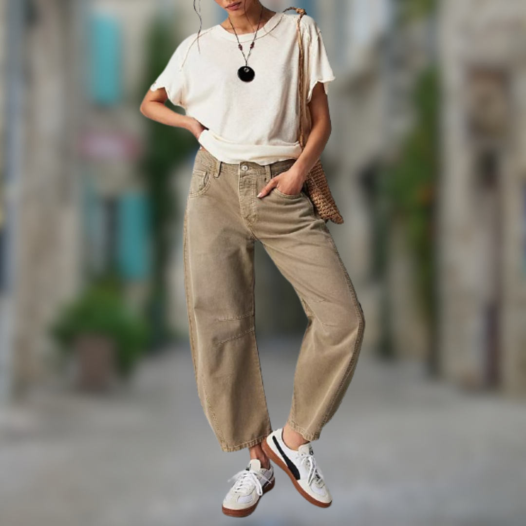 Levoire | Jeans pour femme à jambes larges Cachi