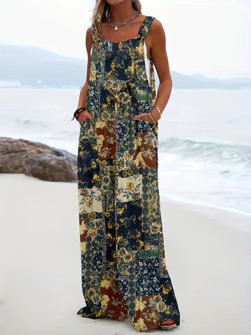 Levoire | Salopette Avec Décolleté Carré Multicolore