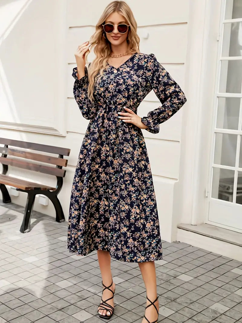 Levoire | Robe Avec Imprimé Floral Et Décolleté En V