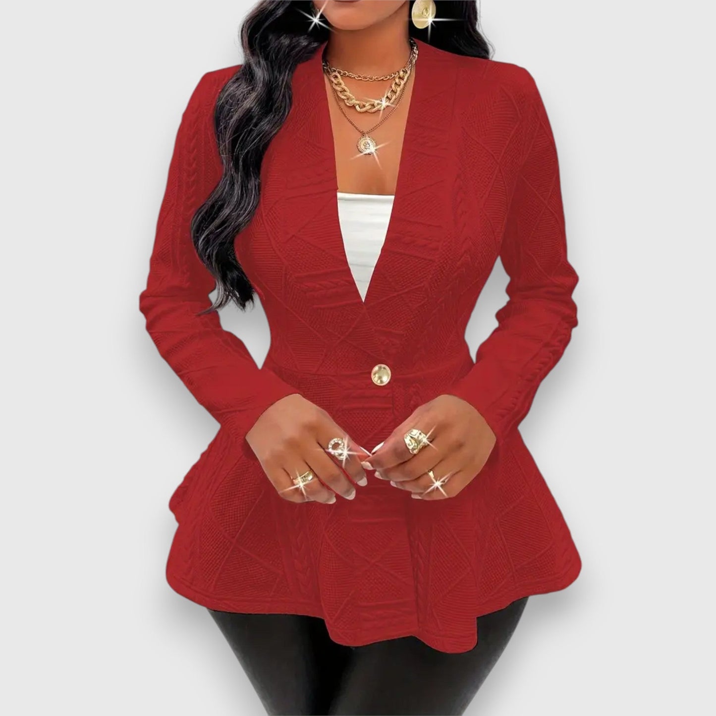 Levoire | Stylish Elegant Blazer Femmes Rot