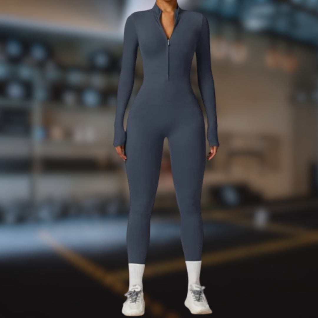 Levoire | Combinaison ajustée avec fermeture éclair devant Blu Notte