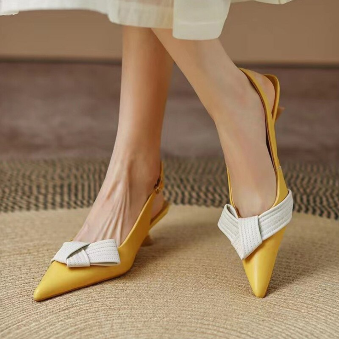 Levoire | Sandales À Talon À Bout Pointu Pour - Femmes - Confortable Jaune