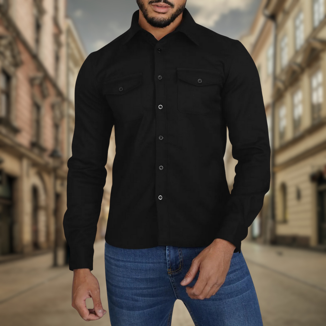 Levoire | Chemise décontractée d'automne Nero