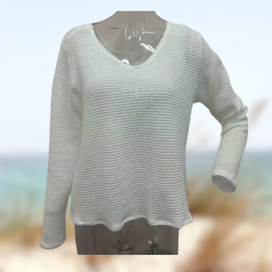 Levoire | Pull avec broderie au dos Bianco