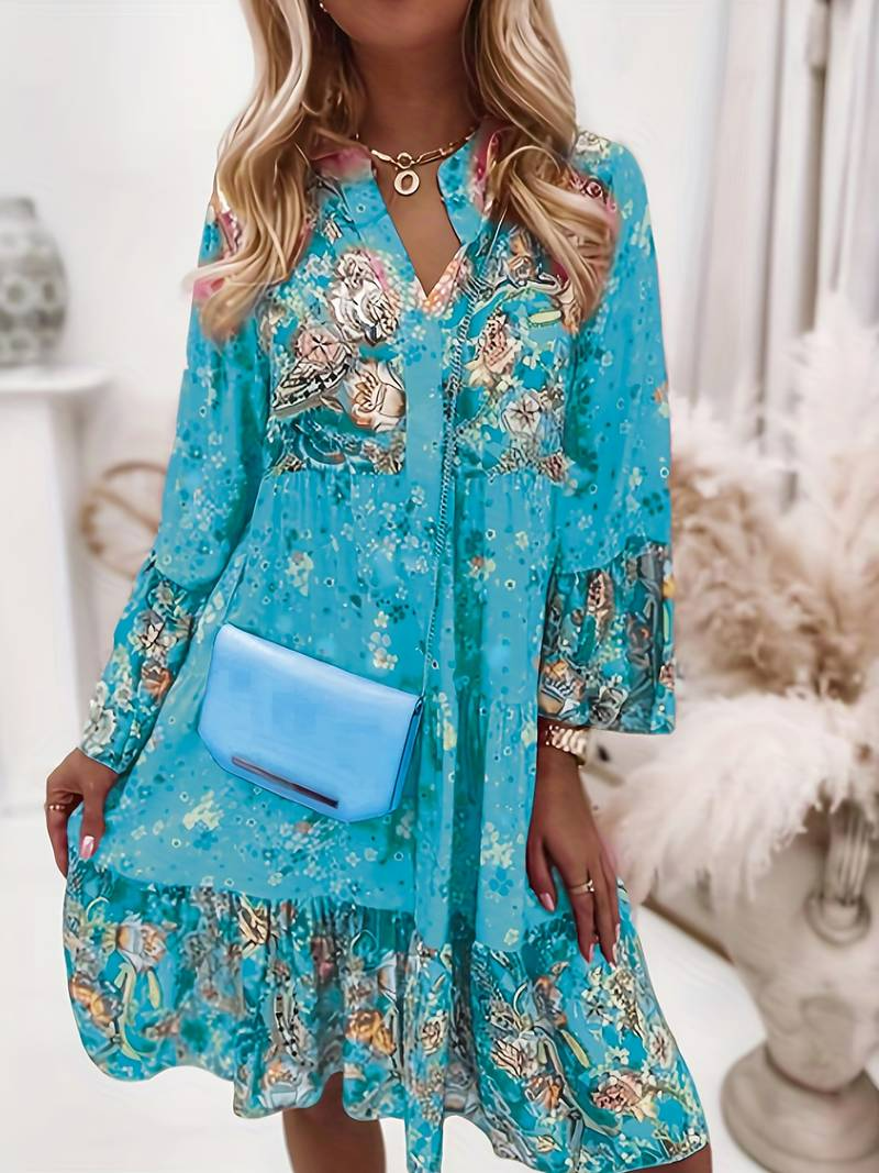 Levoire | Robe à imprimé floral Bleu