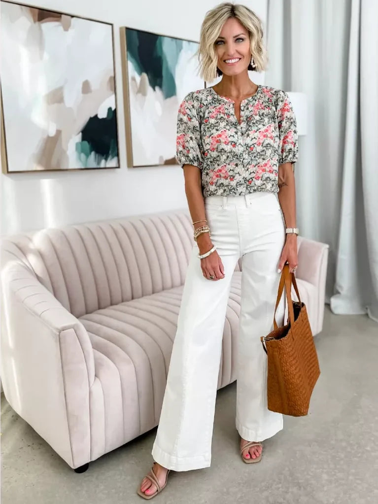 Levoire | Pantalons à jambes larges Blanc