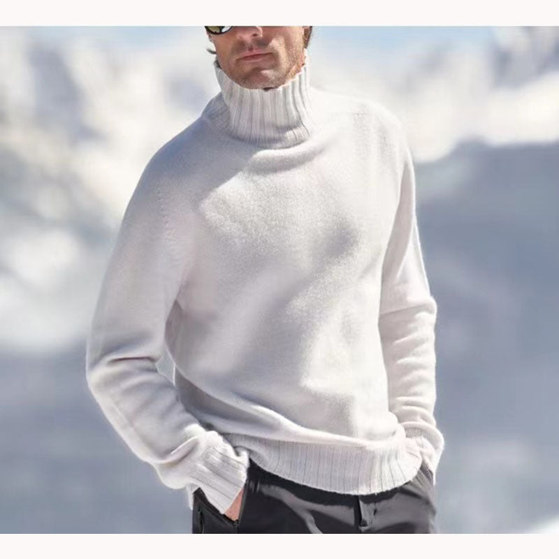 Levoire | Chaud Pull Longue Manche Haut Col Blanc