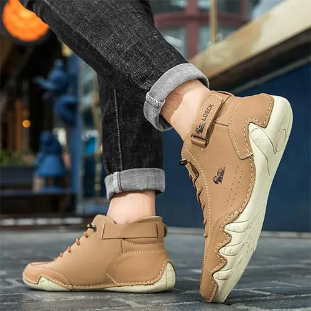 Levoire | Chaussures décontractées à chevilles pieds nus extérieur Braun 2