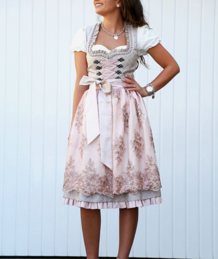 Levoire | Robe Tablier Manches Courtes Rosa