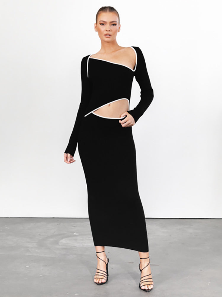 Levoire | Robe Maxi À Manches Longues Holokaitale Noir
