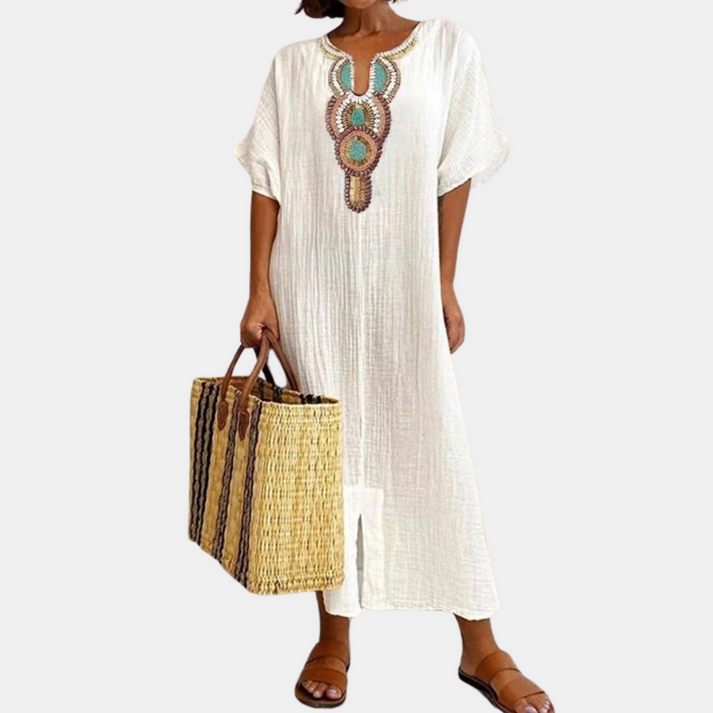 Levoire | Boho-Robe-Femme Blanc