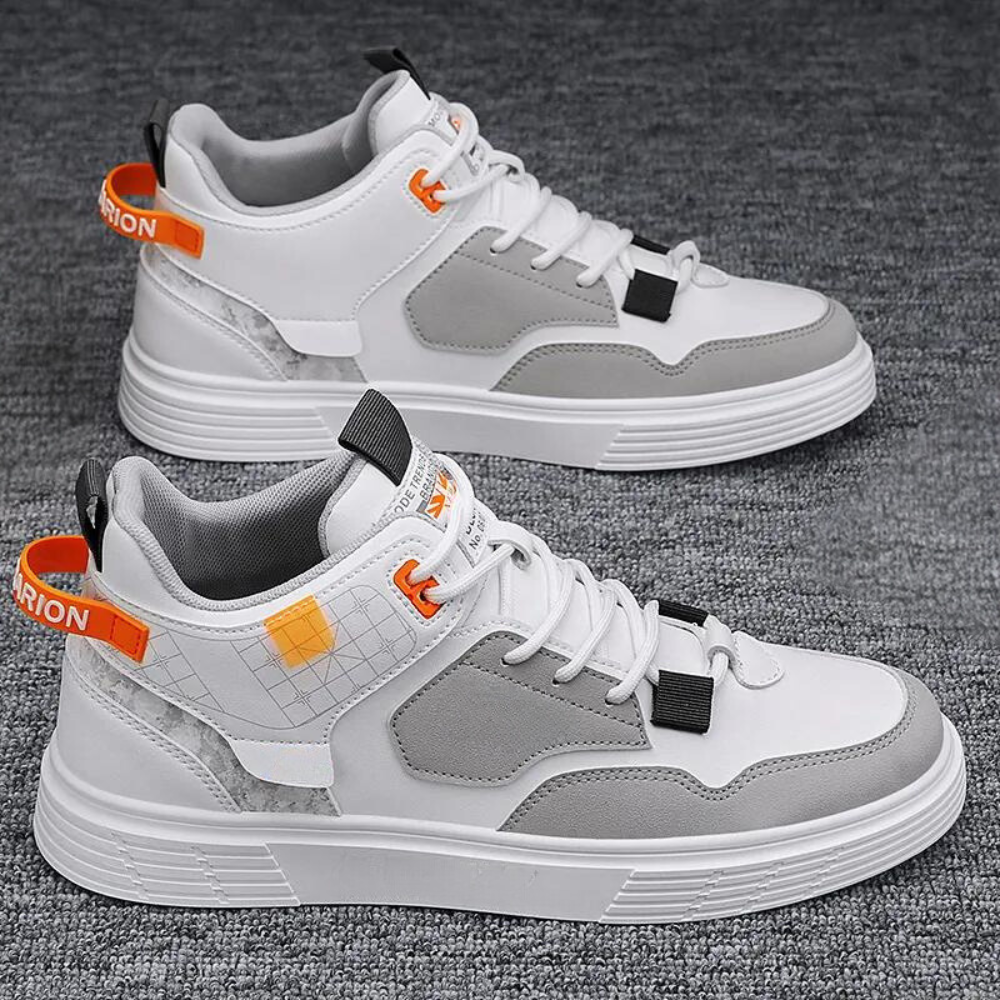 Levoire | Baskets Pour Hommes Cuir De Haute Qualite Respirant Et Elegant Blanc