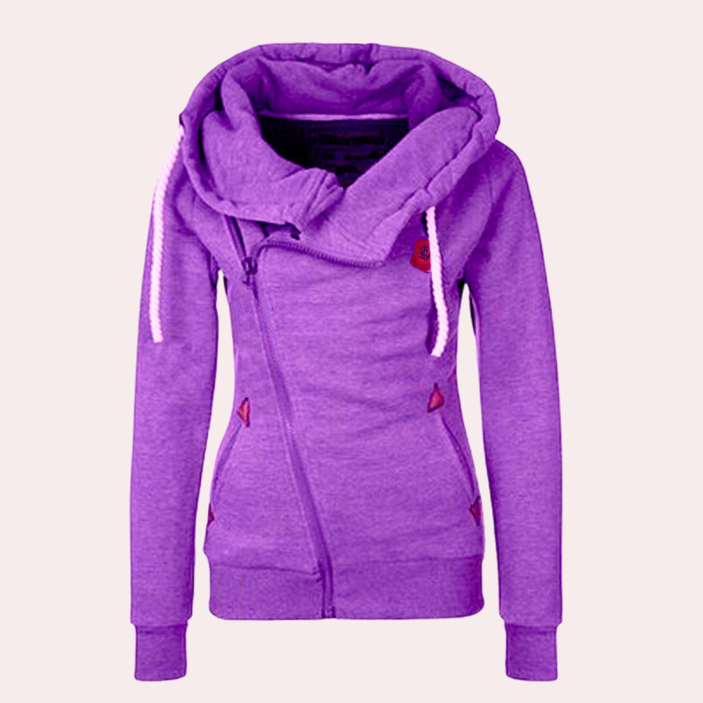 Levoire | Sweat-Shirt À Capuche Zippé À Manches Longues Lilas