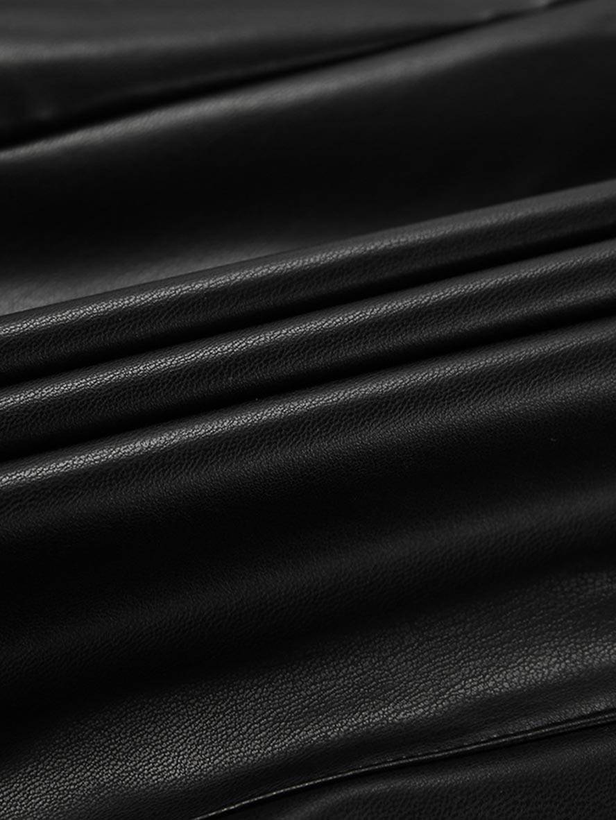 Levoire | Jupe Vintage Élégante En Similicuir Pour Femmes Mode Décontractée