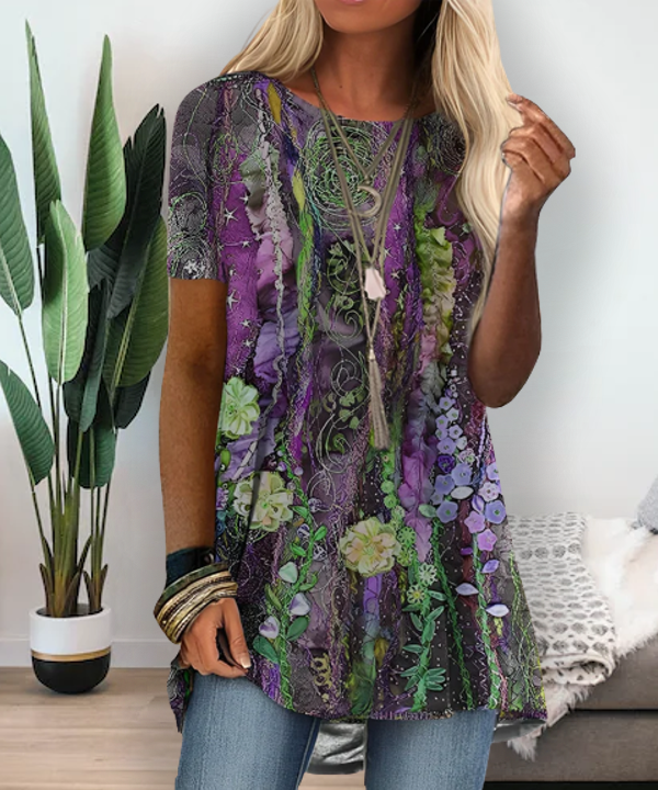 Levoire | T-Shirt D'Été Élégant Et Stylé Lila