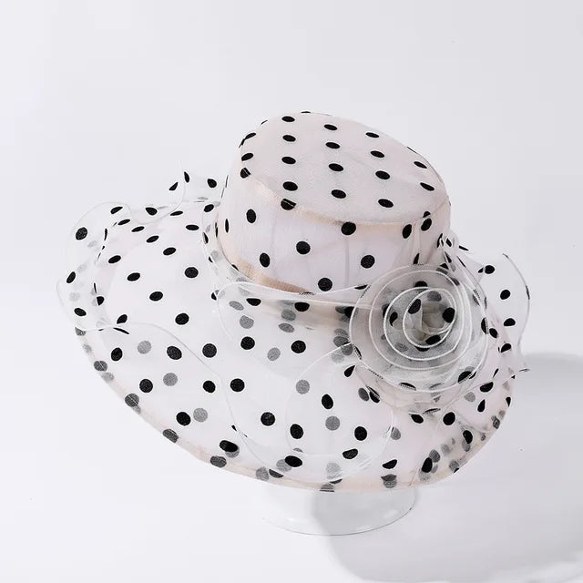 Levoire | d'Été - Chapeau Seau en Chiffon Élégant et Légèrement Aéré pour Femmes Blanc crème