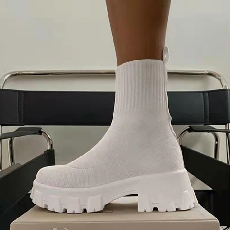 Levoire | Bottes À Plateforme Pour Femmes Blanc