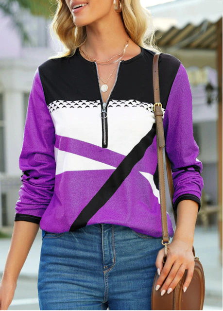 Levoire | Pull Léger Élégant Pour Femmes Avec Impression Luxueuse Lila