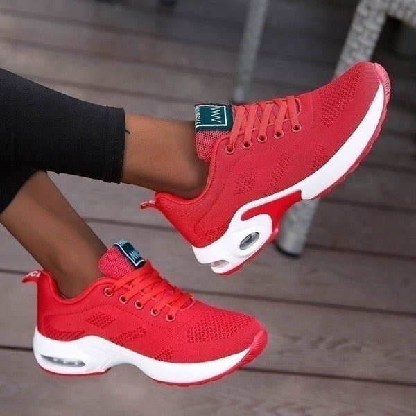Levoire | Chaussure de sport respirante pour femmes - Confortable Rouge