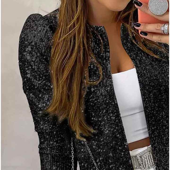 Levoire | Blazer À Sequins Élégant Pour Femmes Noir