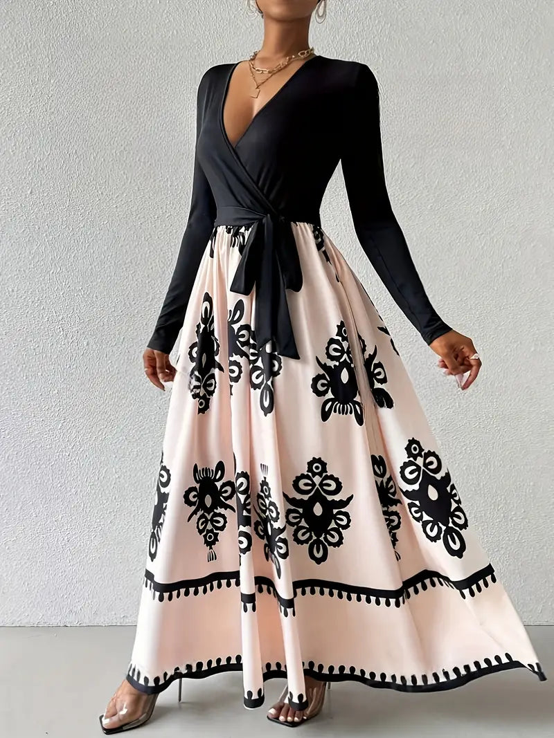 Levoire | Robe Élégante Avec Motif Géométrique Pour Femmes