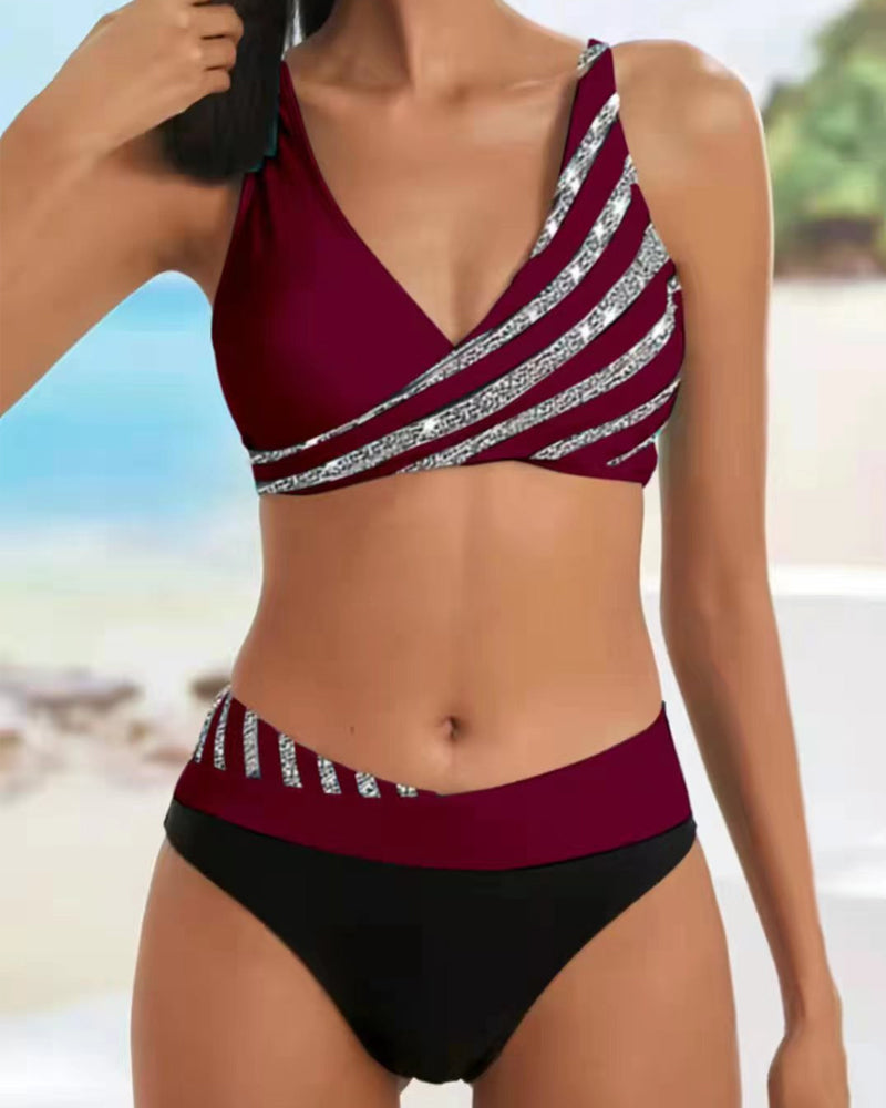 Levoire | Maillot De Bain Chaud Avec Imprimé Bordeaux