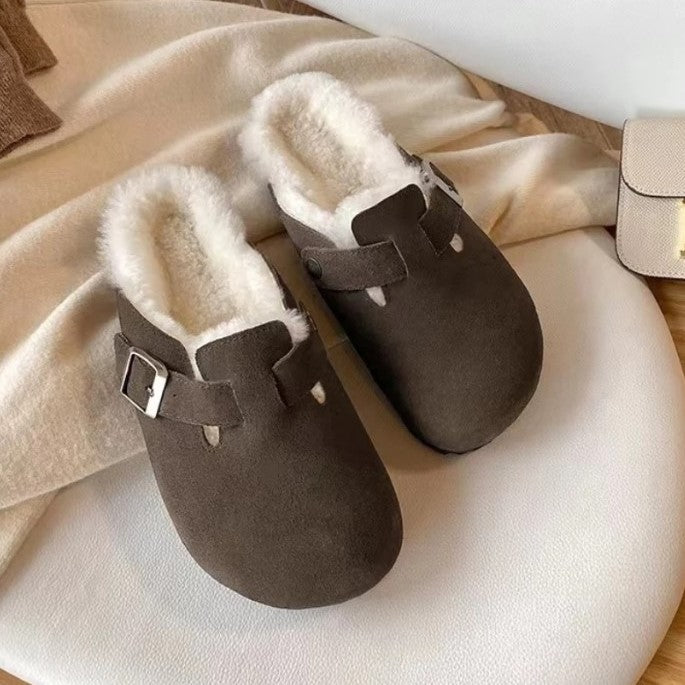 Levoire | Chaussons En Daim Unisex Café (non tissé)