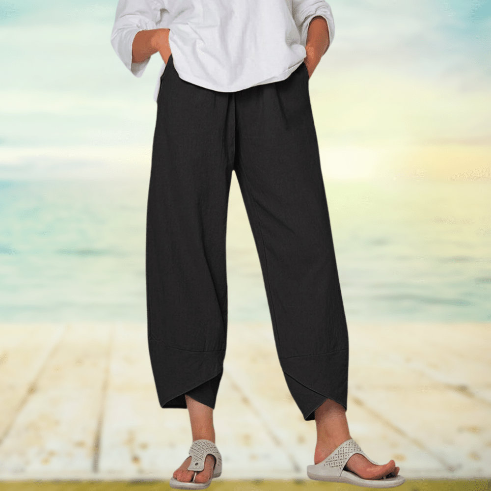 Levoire | Pantalons en coton confortables Noir