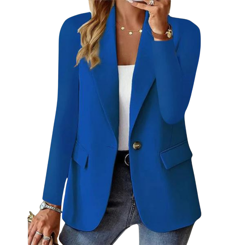 Levoire | Blazer Élégant Avec Fermeture À Un Bouton Et Coupe Cintrée Pour Femmes Bleu