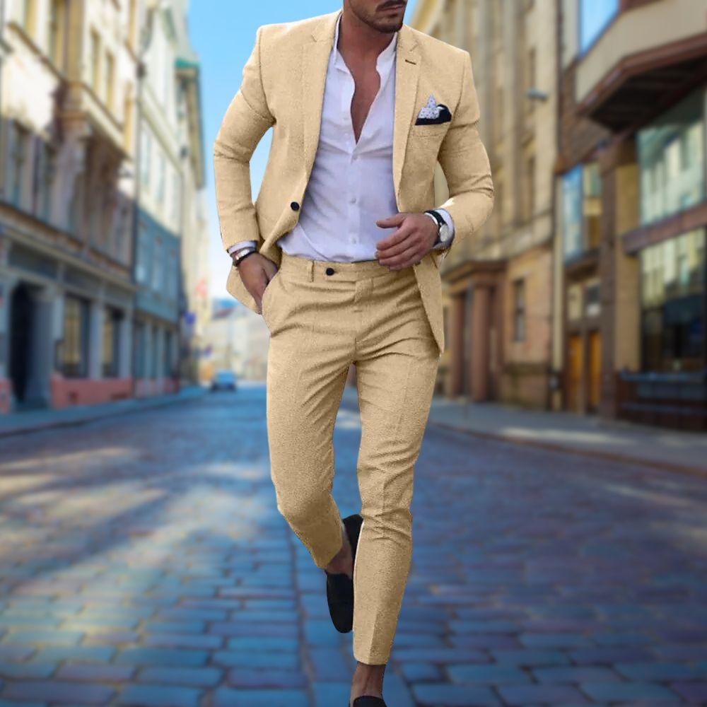 Levoire | Blazer élégant à coupe slim Jaune