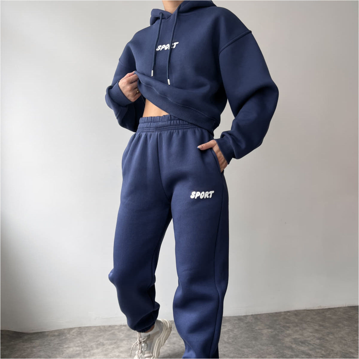 Levoire | Ensemble de Sport à Imprimé Huppari-Tendu-Tendance à Deux Pièces Meriheinä