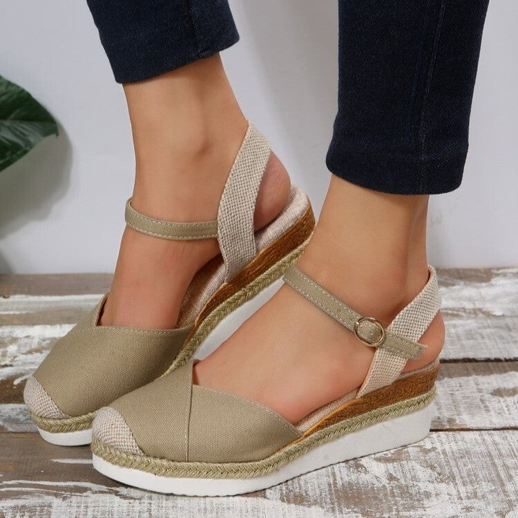 Levoire | Sandales Confortables Pour Femmes Avec Talons Hauts Khaki