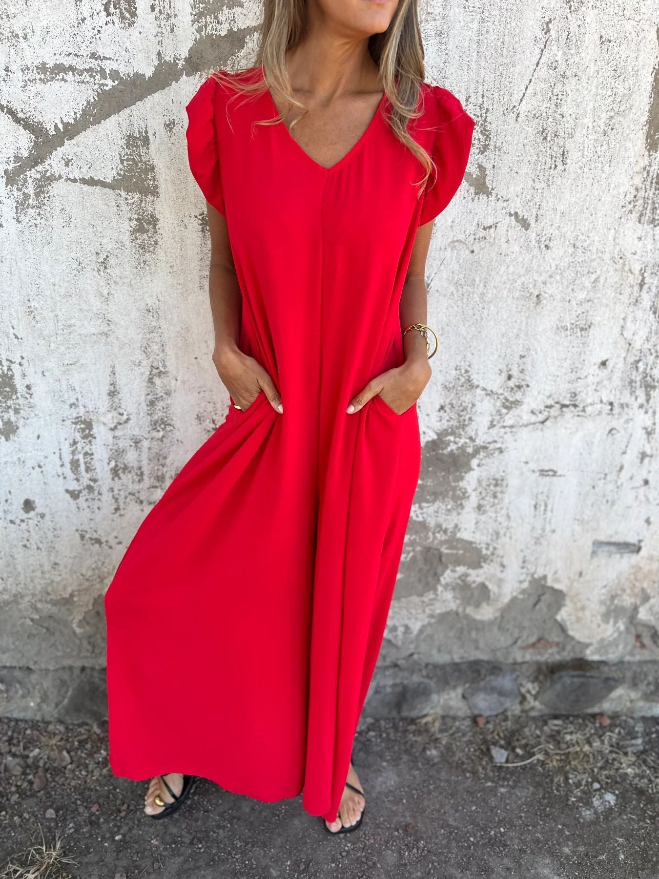 Levoire | Combinaison à manches flutter en motif léopard print printemps pour femmes tendance Rot