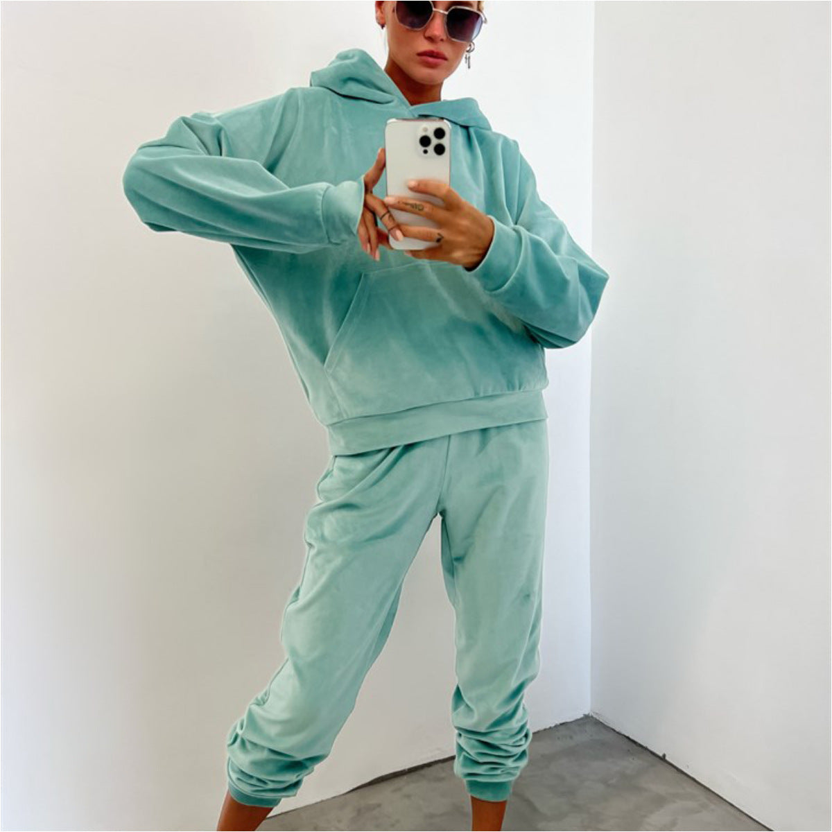 Levoire | Ensemble de sport élégant en molleton Vert clair
