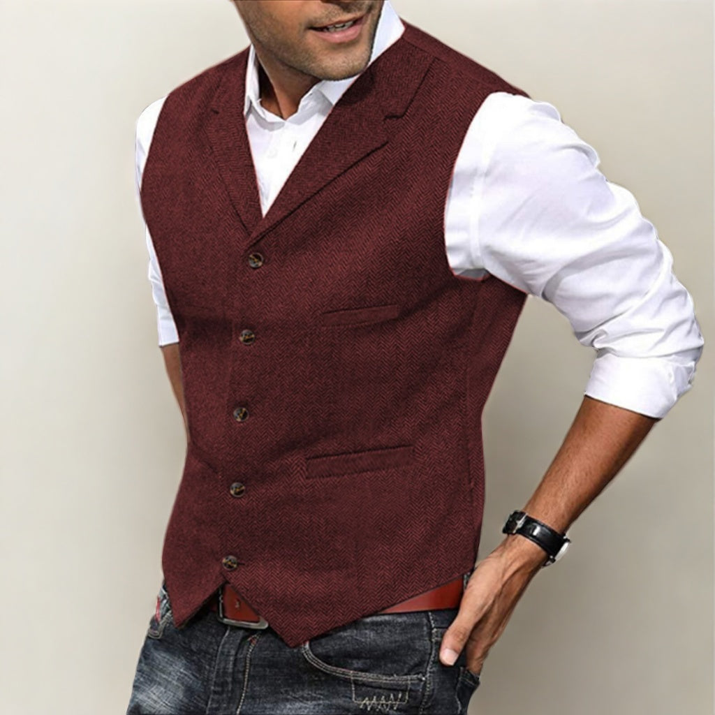 Levoire | Gilet Classique Pour Hommes Rot